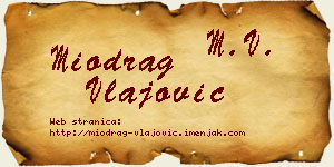 Miodrag Vlajović vizit kartica
